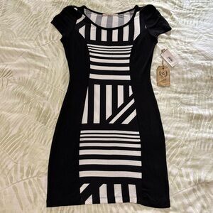 Black and White Geometric Dress-NWT!